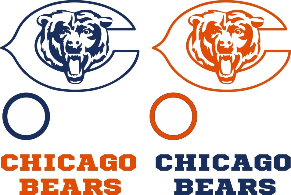 2 Chicago Bears Cornhole Decals LARGE 11x13" Bean Bag Toss Sticker Baggo