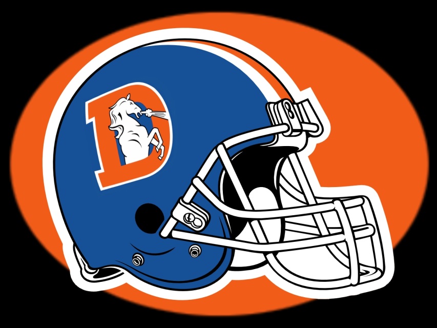 Denver Broncos Helmet Vintage 2 Logo Decals 2 Corn Hole Stickers set of (2)